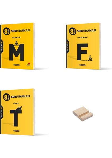 Lgs 8. Sınıf Matematik Türkçe ve Fen 3lü Set Soru Bankası+ Telefon Tutucu