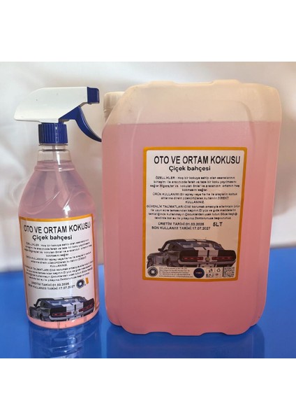 Oto ve Ortam Kokusu Çiçek Bahçesi 5 Litre+1litre Sprey