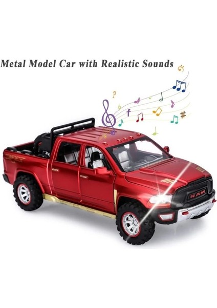 Ram 1500 Kamyonet Pres Döküm Model Arabalar Kırmızı