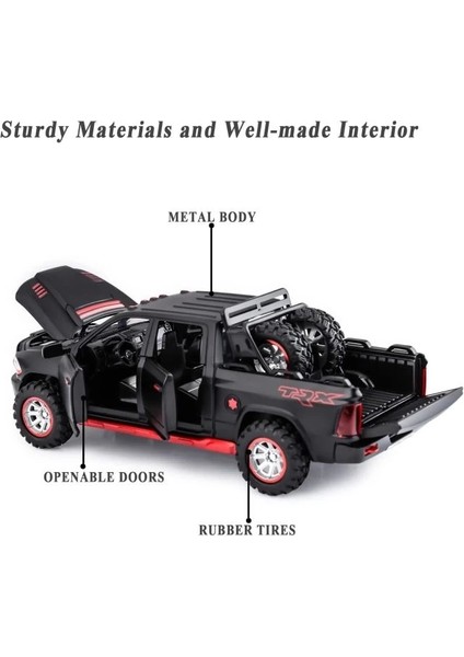 Ram 1500 Kamyonet Pres Döküm Model Arabalar Siyah