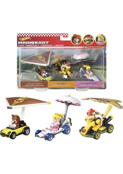 Süper Mario Karakter Arabası 3'lü Paket