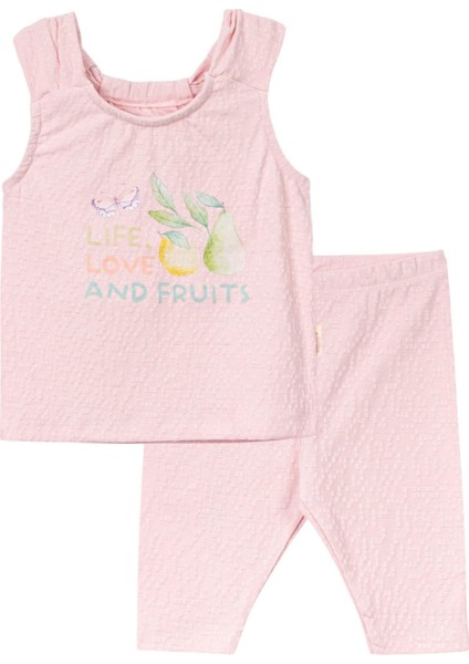 Meyve Baskılı Kız Bebek Ikili Takım