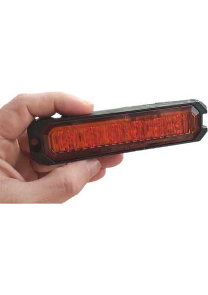 2 Adet 6 Ledli Turuncu-Turuncu Çakar Lamba 12-24 Volt