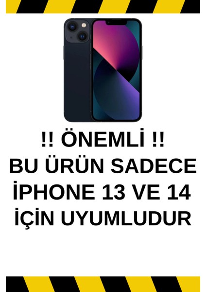 Iphone 13-Iphone 14 Uyumlu Desenli Şeffaf Silikon Kılıf Minikkalpler