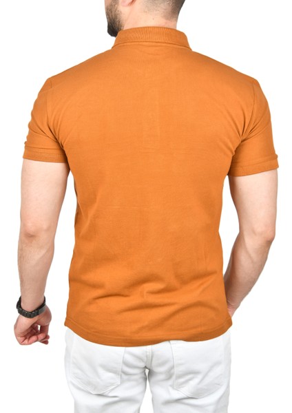 Erkek Slim Fit Nefes Alan Pamuklu Kumaş Dar Kesim Kıvrılmaz Yaka Polo Yaka Tişört 2503019 indirimleri