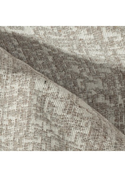Purecot Premium Pamuklu Püsküllü Koltuk Örtüsü 180X300 Large Çift Taraflı Terletmez Kaymaz , Kahve