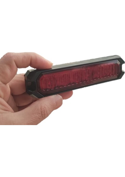 2 Adet 6 Ledli Kırmızı Renk Çakar Lamba 12-24 Volt