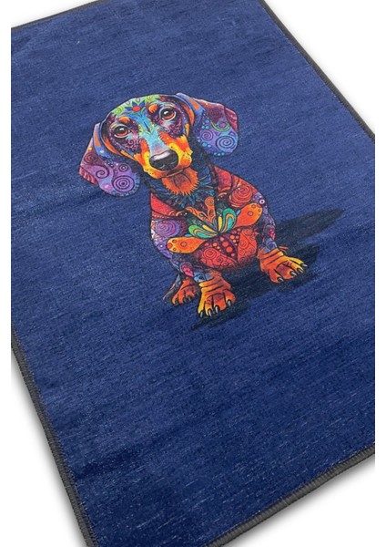 Fantastik Köpek Desenli Halı Hayvan Figürlü Halı Renkli Soyut Halı Dijital Baskılı Dokuma Kaymaz Tabanlı Yıkanabilir Oturma Odası Halısı fırsatları