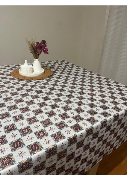 Battal Boy 200 x 200 cm Çiçekli Dertsiz Leke Tutmaz Sofra Bezi - Masa Örtüsü - Piknik Örtüsü