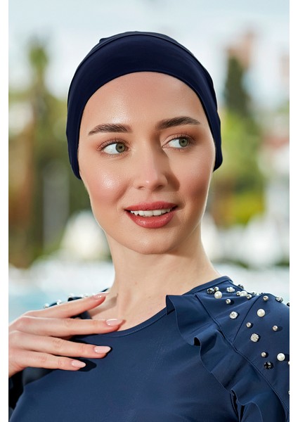 Havuz Deniz Düz Bone R-999-B Lacivert