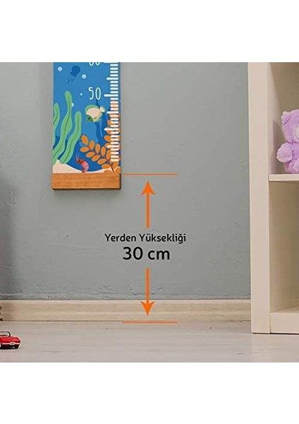 Metrashop Hediye Deniz Temalı Boy Ölçme Cetveli modelleri