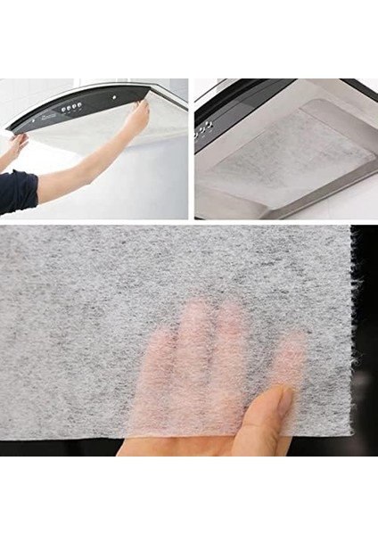 Metrashop 2 Adet Yağ Emici Duman Önleyici Pratik Mutfak Davlumbaz Koruyucu Dayanıklı Yedek Filtre 45X90 cm