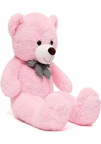 Metrashop cm Papyonlu Sevimli Peluş Şaşkın Ayı - Sevgiliye Özel Hediyelik Oyuncak - 3 Renk Seçeneği Ile (Pembe)