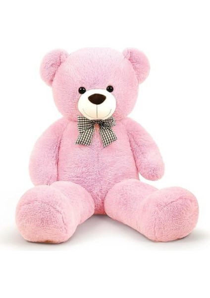 Metrashop cm Papyonlu Sevimli Peluş Şaşkın Ayı - Sevgiliye Özel Hediyelik Oyuncak - 3 Renk Seçeneği Ile (Pembe)