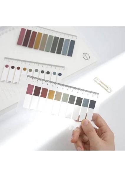 Metrashop Post It 10 Renkli 200 Yaprak Yapışkan Not Kağıtları Sticky Notes Etiket Not Defteri Kitap Ayraç Sonbahar (Tam Renk)
