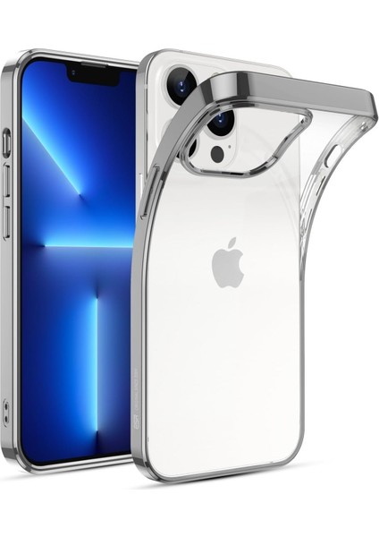 Apple iPhone 13 Pro Max Kılıf,classic Hybrid Gümüş Rengi