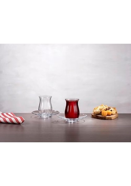 Metrashop Linka Çay Seti, Sade, 140 Ml, 6 Parça modelleri