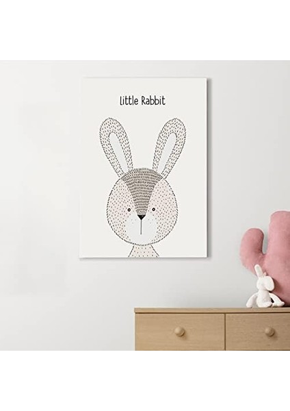 Metrashop Rabbit | Tavşan Tasarımlı Bebek Odasına Kanvas modelleri