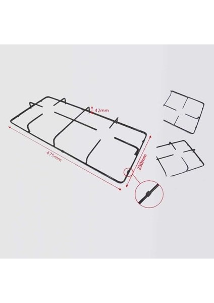Metrashop Set Üstü Ocak Izgarası, Arçelik/beko/altus ile Uyumlu