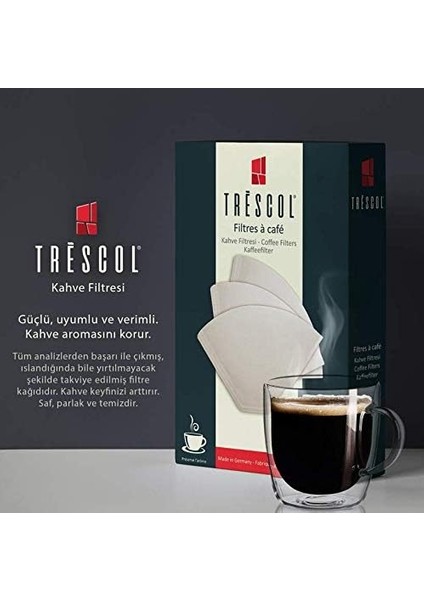 Metrashop Kahve Filtresi, Naturel Kağıt, 4 Numara, Büyük Boy, 100'LÜ Paket