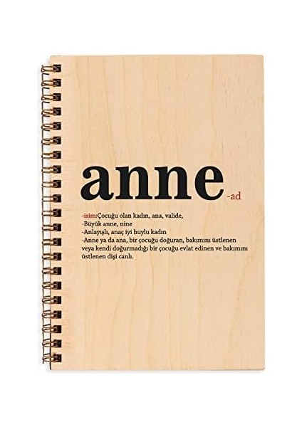 Günü si Ahşap Kapaklı Defter