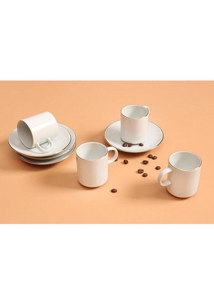 Metrashop Altın Yaldız Kahve Takımı 12 Parça