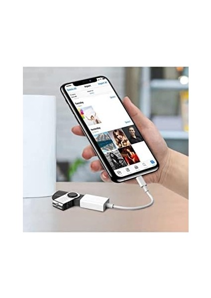 Iphone Ipad Için Lightning To Otg Adapter Dişi USB Dönüştürücü Adaptör Flash Disk Yedek Alma