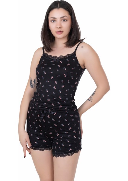 Looksense Kadın Dantelli Şortlu Pijama Takım 03011 fiyatları