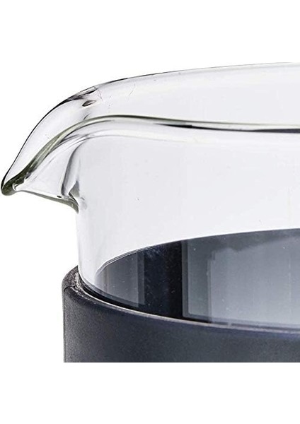 Metrashop - Smart French Press: Yaklaşık 1l Kapasiteli Kahve Hazırlayıcı | Siyah Polipropilen Gövde | Bulaşık Makinesinde Yıkanabilen Borosilikat Cam Sürahi | Paslanmaz Çelik Filtre Sistemi