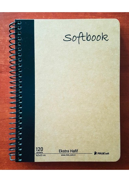 Hafif Sert Kapak Spiralli Defter 16,5X23CM 120 Yp. Çizgili