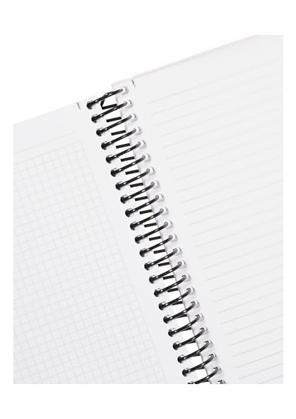 Infinity Primary Serisi, A4, 7 Konulu (5 Kareli, 2 Çizgili) 210 Yaprak Pp Kapaklı Spiralli Defter, Kırmızı