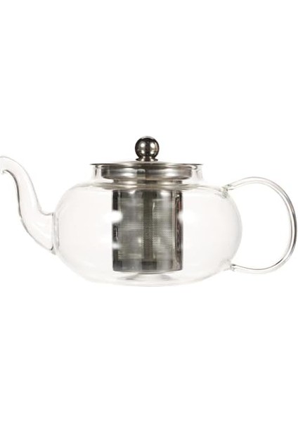 Metrashop Cam Bitki Çayı Demliği 600 ml - Çelik Süzgeçli Demlik fiyatları