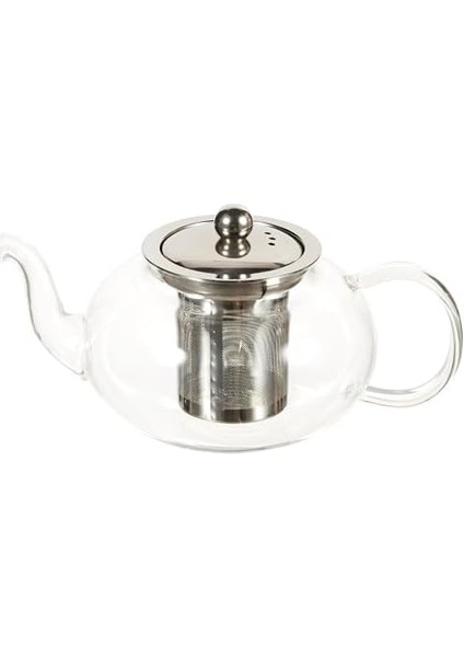 Metrashop Cam Bitki Çayı Demliği 600 ml - Çelik Süzgeçli Demlik modelleri