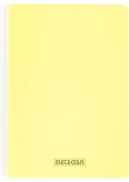 Metrashop Seren Pastel A4 Pp Kapaklı Defter, 60 Yaprak, Kareli, Sarı