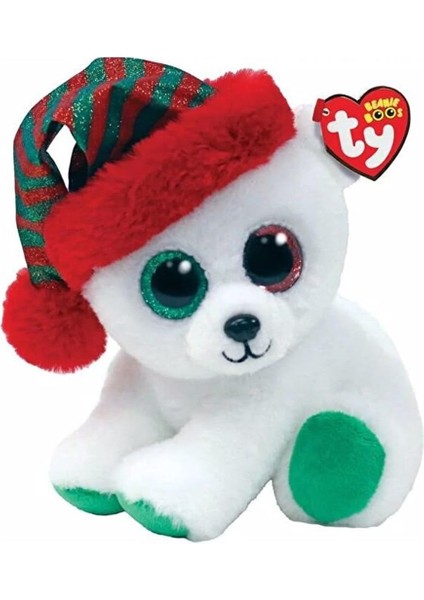 Metrashop Beanie Boos Peluş Yılbaşı Kutup Ayısı Paxton 12 cm