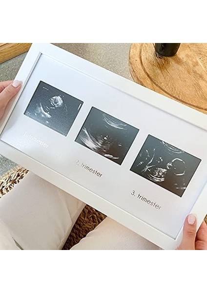 Metrashop Üçlü Ultrason Anı Çerçevesi - Gebelikte Bebeğin Gelişimini Üç Trimester Anı Olarak Saklayın modelleri