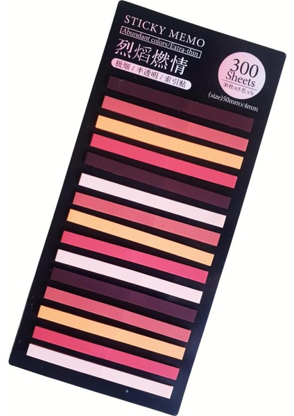Metrashop Post-It Sticky Notes Şeffaf Renkli Yapışkan Postit Not Kağıdı Etiketi Kısa Şeritler (Renk 1)