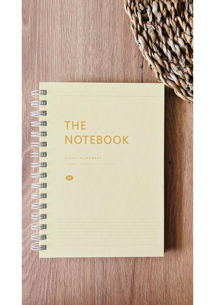 Metrashop Tanıtım Sert Mukavva Kapaklı Spiralli 80 Yaprak Çizgili A5 Defter, Not Defteri, Okul Defteri, 8 Farklı Renk Seçeneği, Ofis Için Ideal, Planlayıcı (Banana Milk Kapak Rengi)