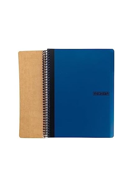 Metrashop Capricorn Ofis Serisi, A4, 6 Konulu (3 Kareli, 3 Çizgili) 180 Yaprak Pp Kapaklı Spiralli Defter, Lacivert