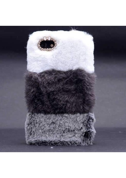 6 Plus Uyumlu Tüylü Yumuşak Pelus Kılıf (Beyaz)