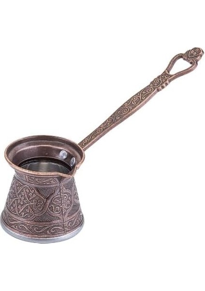 Metrashop 5 Zamak Döküm Kahve Cezvesi 4-5 Kişilik Bakır Rengi