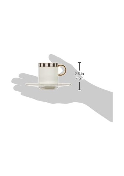 Metrashop Palms 4'lü Türk Kahvesi Fincanı Takımı