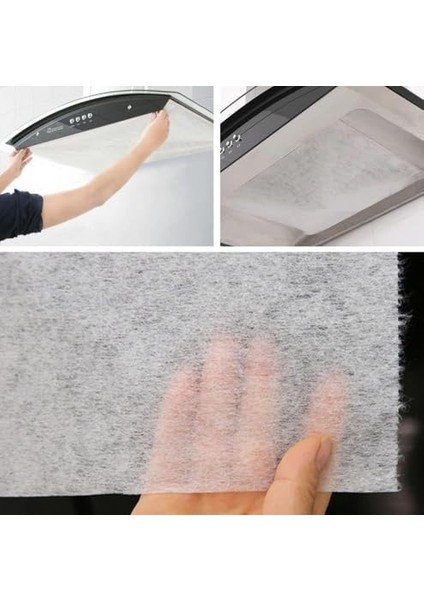 Metrashop 2'li Yağ Emici ve Duman Önleyici Pratik Mutfak Davlumbaz Koruyucu Dayanıklı Yedek Filtre 45X90 cm