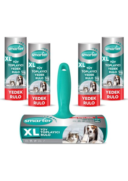 Metrashop Xl Tüy Toplayıcı Rulo + 4 Yedek Rulo