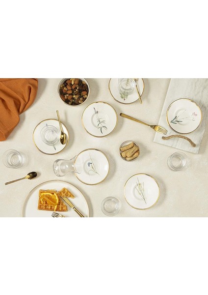 Metrashop Botanical 12 Parça 6 Kişilik Çay Takımı
