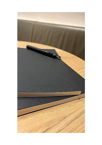 Metrashop Tanıtım Amerikan Ciltli, A5 Çizgisiz Defter, 64 Yaprak, 90 Gr. Ivory Kağıt, Ofis Için Ideal, Plan (Siyah Kapak)