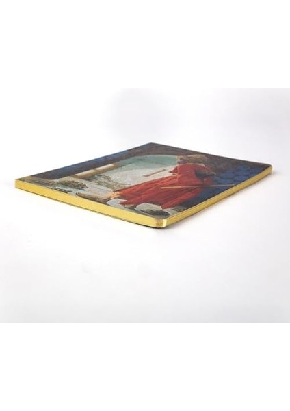 Metrashop Kaplumbağa Terbiyecisi, Osman Hamdi Bey 1906, Vintage Defter Vıı, Çizgisiz, 96 Sayfa, Iplik Dikiş, Esnek Kapak, Yaldızlı Oval Kenar, Tuval Doku, 90 Gram, Fildişi Renk, 14,8X21X1CM