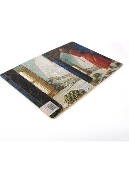 Metrashop Kaplumbağa Terbiyecisi, Osman Hamdi Bey 1906, Vintage Defter Vıı, Çizgisiz, 96 Sayfa, Iplik Dikiş, Esnek Kapak, Yaldızlı Oval Kenar, Tuval Doku, 90 Gram, Fildişi Renk, 14,8X21X1CM