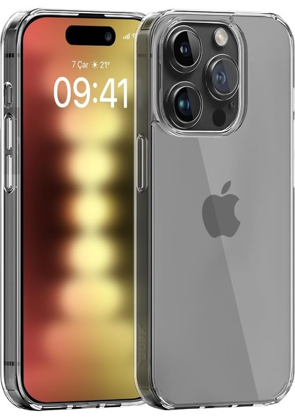 Labs Apple iPhone 15 Pro (6.1") Air Hybrid Darbe Emici Tpu + Pc Şeffaf Kılıf (Crystal Clear)