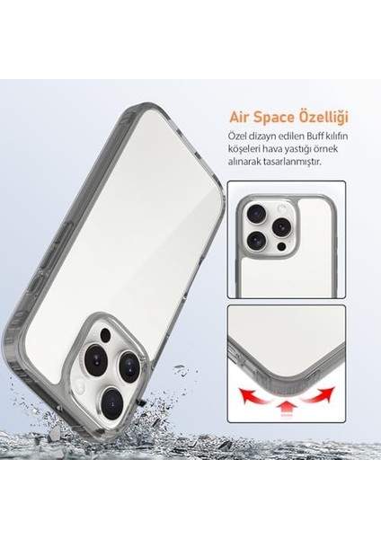 Labs Apple iPhone 16 Pro ile Uyumlu Air Hybrid Darbe Emici Tpu + Pc Kılıf (Smoke Black) fiyatları